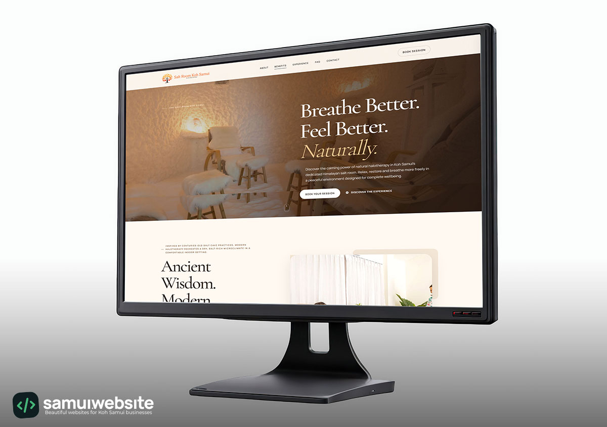 The Salt Room Samui website preview