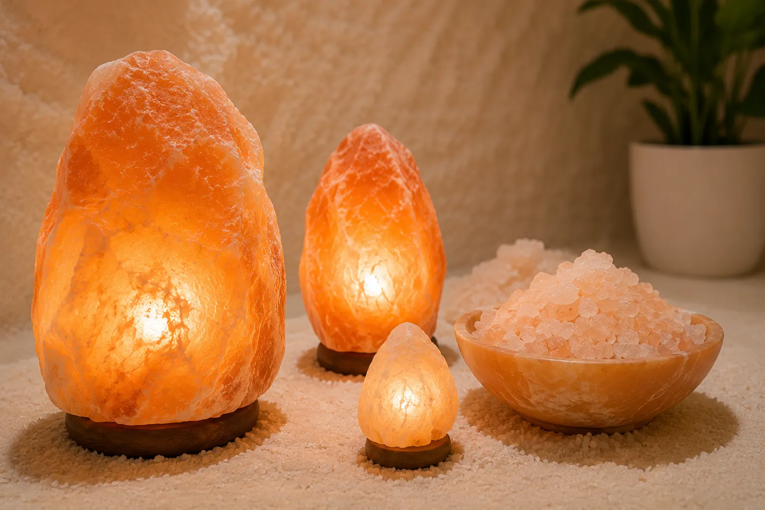 Guests relaxing and breathing naturally inside the salt room