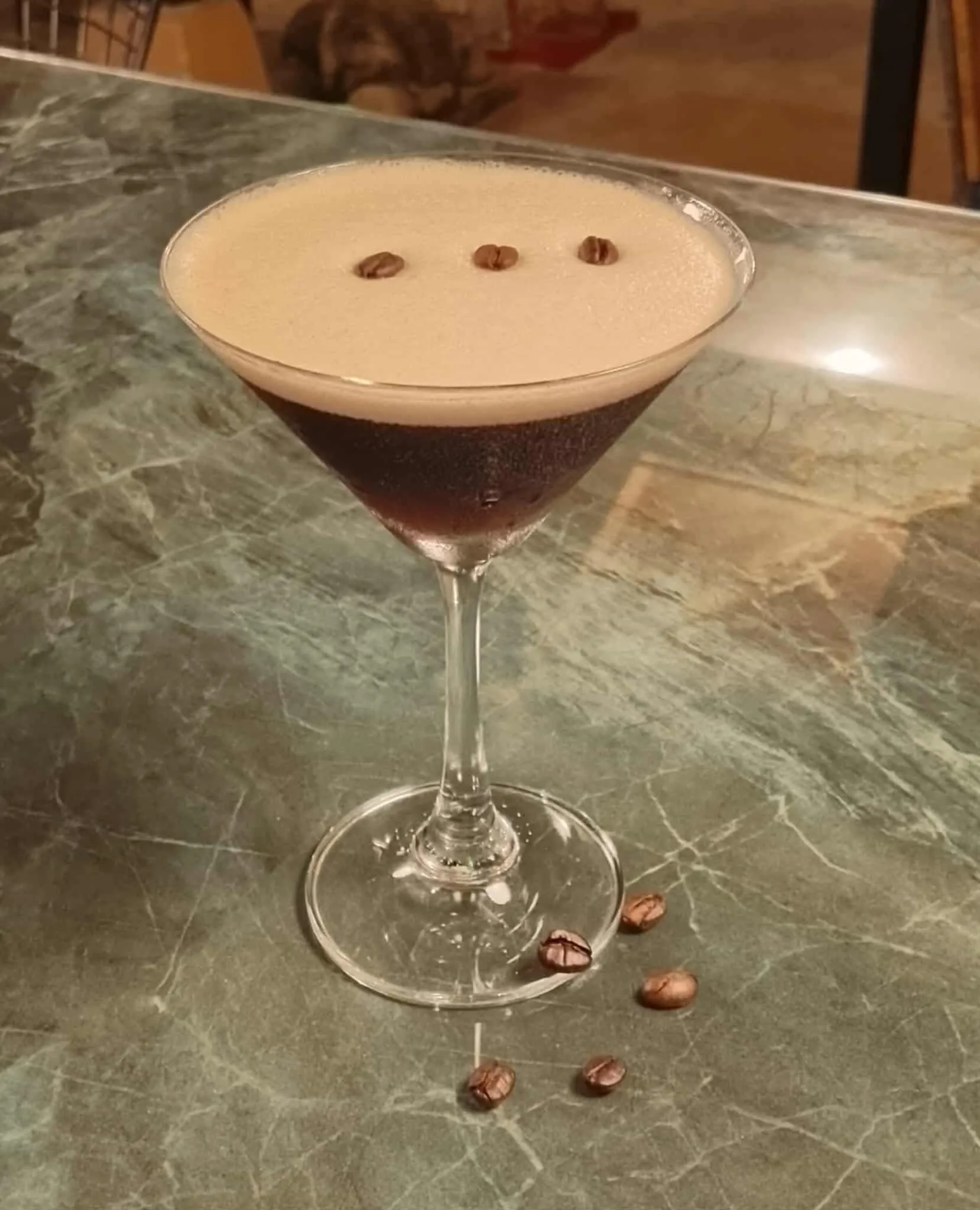 Cocktail served at The Reef bar