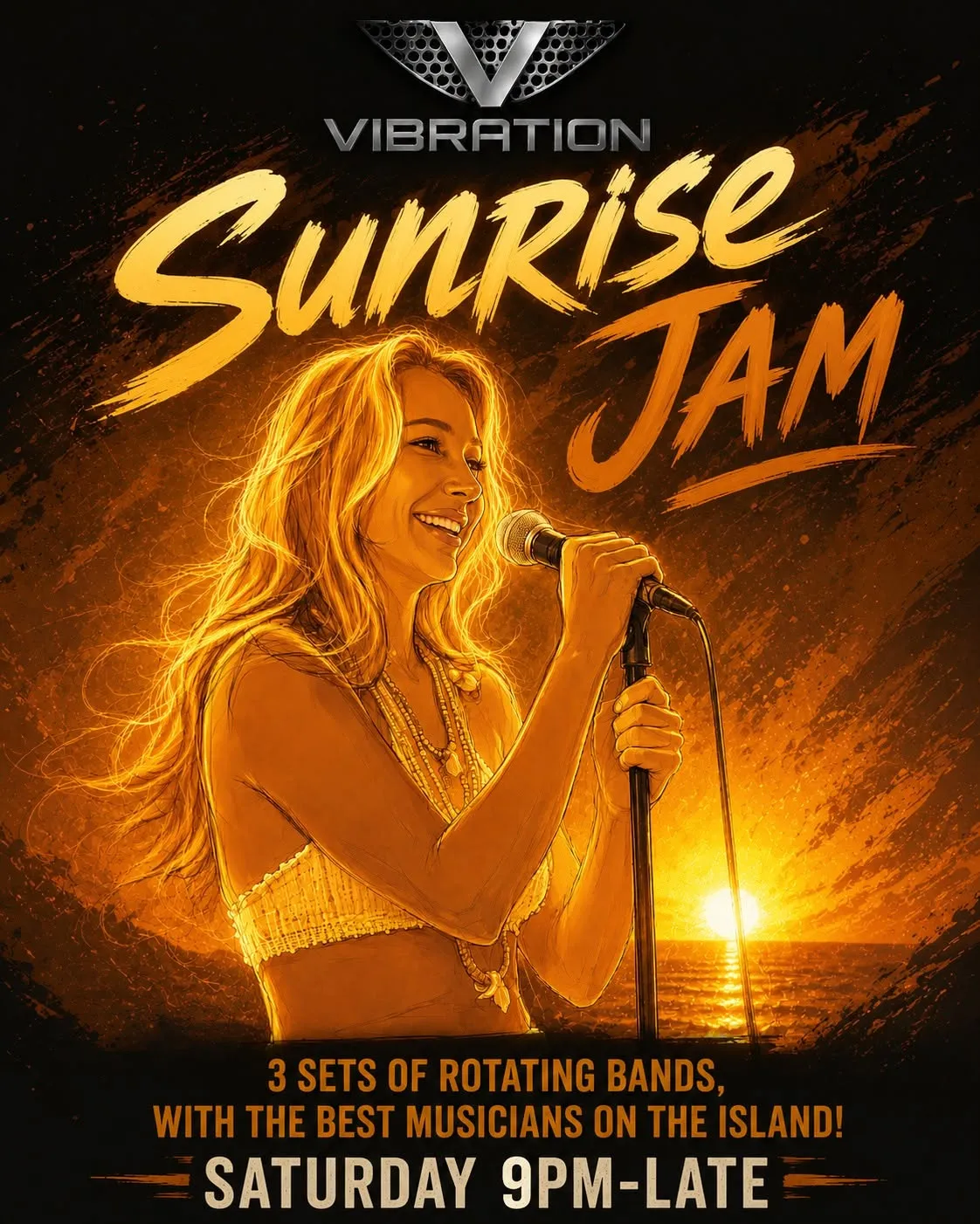 Sunrise Jam live bands at Vibration Samui